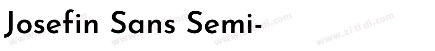 Josefin Sans Semi字体转换